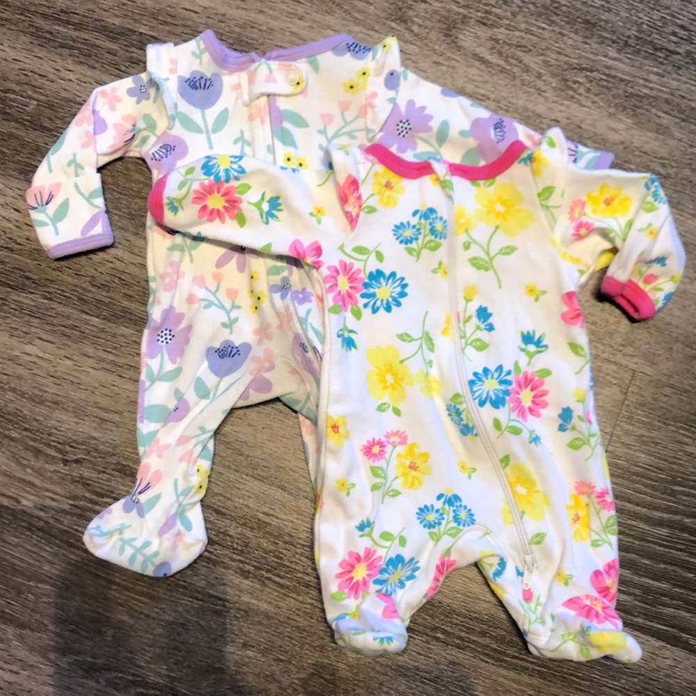 Floral preemie sleep n plays